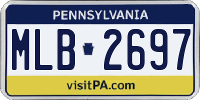 PA license plate MLB2697