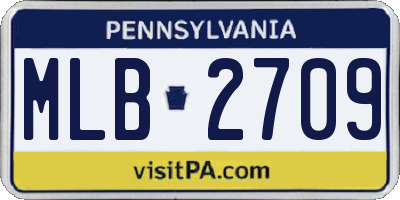 PA license plate MLB2709