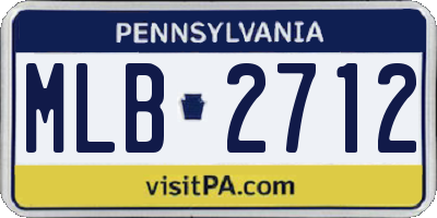 PA license plate MLB2712
