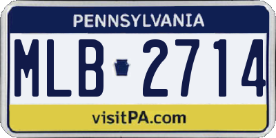 PA license plate MLB2714