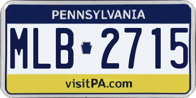 PA license plate MLB2715