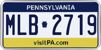PA license plate MLB2719