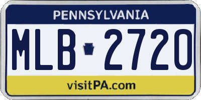 PA license plate MLB2720