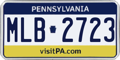 PA license plate MLB2723