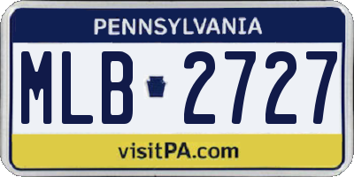 PA license plate MLB2727