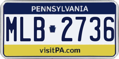 PA license plate MLB2736