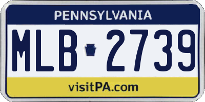 PA license plate MLB2739