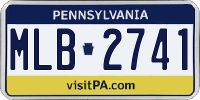 PA license plate MLB2741