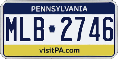 PA license plate MLB2746