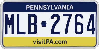 PA license plate MLB2764