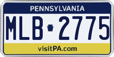 PA license plate MLB2775