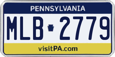 PA license plate MLB2779