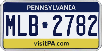 PA license plate MLB2782