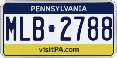 PA license plate MLB2788