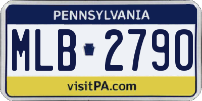 PA license plate MLB2790