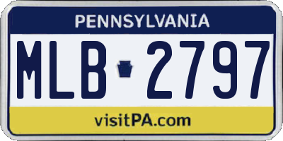 PA license plate MLB2797