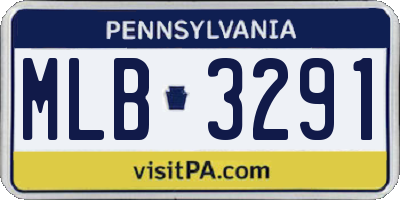 PA license plate MLB3291