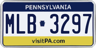 PA license plate MLB3297