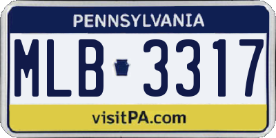 PA license plate MLB3317