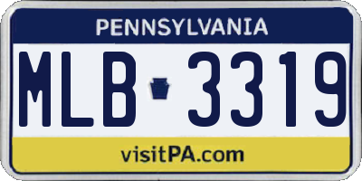 PA license plate MLB3319