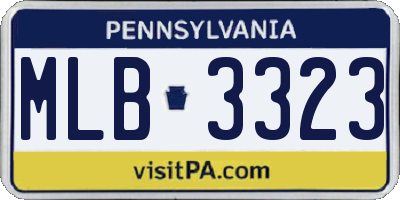 PA license plate MLB3323