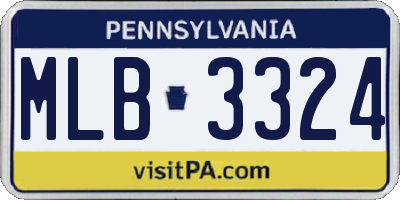 PA license plate MLB3324
