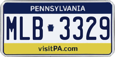 PA license plate MLB3329