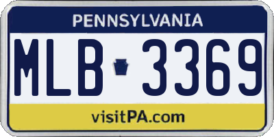 PA license plate MLB3369