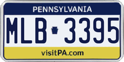 PA license plate MLB3395