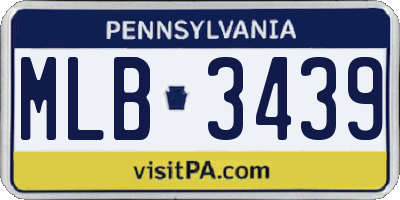 PA license plate MLB3439