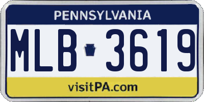 PA license plate MLB3619