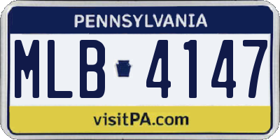 PA license plate MLB4147