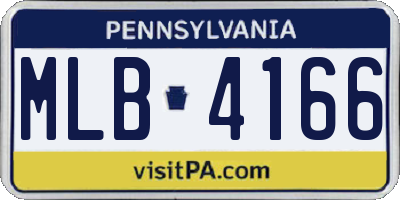 PA license plate MLB4166