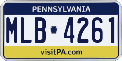 PA license plate MLB4261
