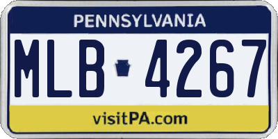 PA license plate MLB4267