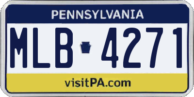 PA license plate MLB4271