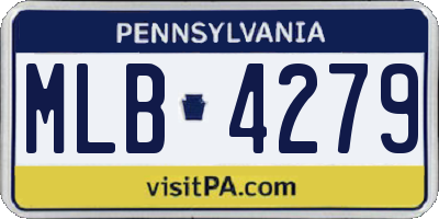 PA license plate MLB4279