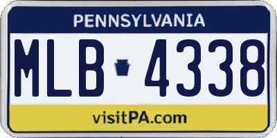 PA license plate MLB4338