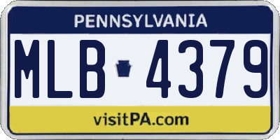 PA license plate MLB4379