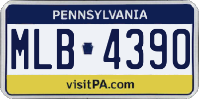 PA license plate MLB4390