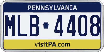 PA license plate MLB4408