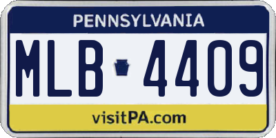 PA license plate MLB4409