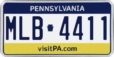 PA license plate MLB4411