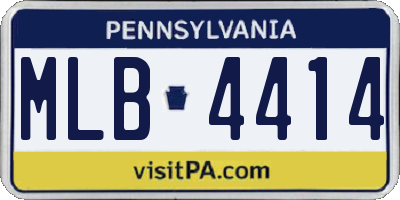 PA license plate MLB4414
