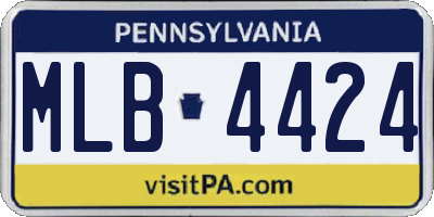 PA license plate MLB4424