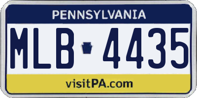 PA license plate MLB4435