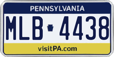 PA license plate MLB4438