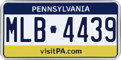 PA license plate MLB4439