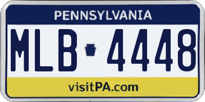 PA license plate MLB4448