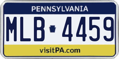 PA license plate MLB4459